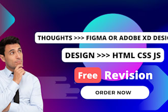convert figma, adobe xd design to webpage using react node js webapp