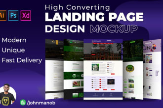 do modern PSD website design or web mockup