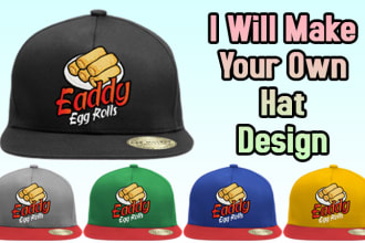 create mockup image and design for hat cap snapback