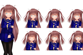 draw anime female sprites for your visual novels