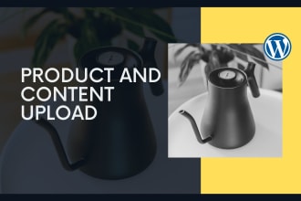 do product and content upload for wordpress ecommerce and business websites