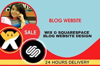 design blog website with wix and squarespace