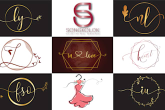 make an elegant luxury feminine logo design
