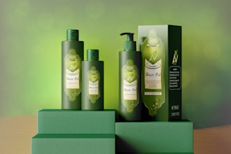 make amazon products 3d packaging, box and label design