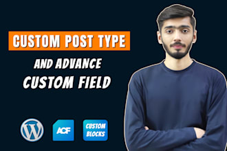 create custom post type, cpt, acf fields in wordpress website