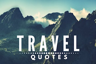 design travel quotes with logo