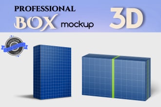 create 3d realistic box mockup so fast