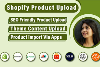 do shopify product listing and data entry