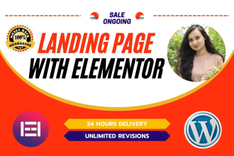 design responsive  landing page or sales page with wordpress