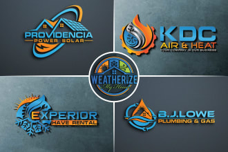 do plumbing heating air electrical solar home cleaning logo