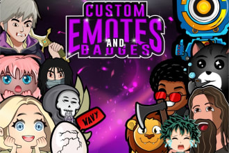 create twitch emotes and sub badges for streamers