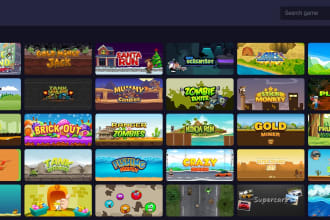 make a gaming website for you with 80 HTML5 games