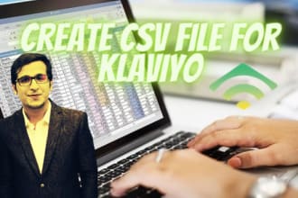 create a CSV file to import contacts in klaviyo