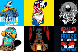 design illustration eye catching t shirt print that sells