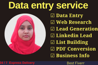 do data entry, copy paste, web research and excel expert