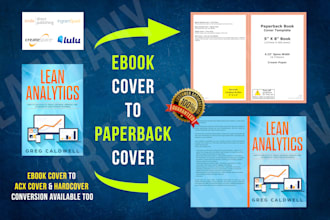 convert ebook cover to amazon KDP paperback book cover