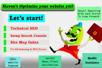 setup your website search console index and webmaster tool