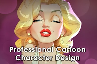 design a professional cartoon character