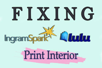 fix the interior error docs PDF in ingramspark and lulu