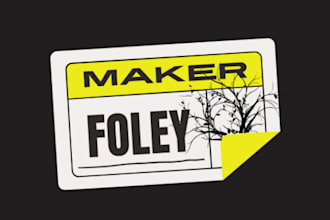 record foley and ambience sounds for your needs
