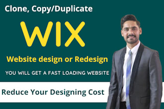 clone, duplicate wix website design, redesign wix website