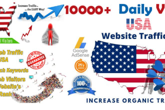 send 10,000 usa traffic and real clicks on ads within 1 day