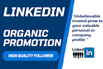grow organically and promote linkedin