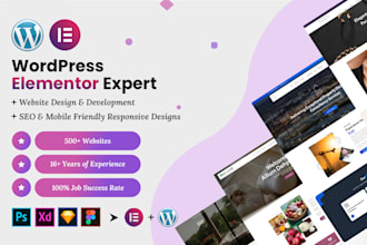 wordpress website with elementor pro by elementor expert