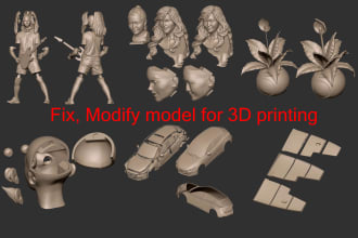 fix, modify existing 3d model for 3d print