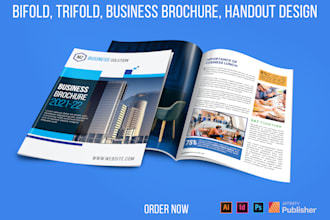 design bifold, trifold, business brochure, handout