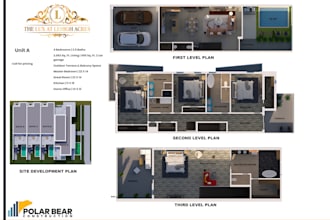 do rendering of architectural 3d plans and design