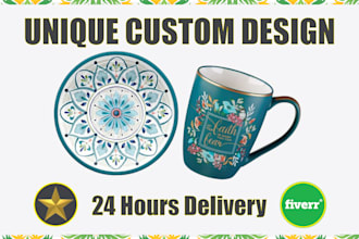create awesome custom coffee mug, cup, and plate designs