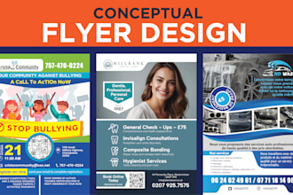 design business event and promotional conceptual flyers
