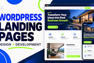 design a wordpress landing page with elementor