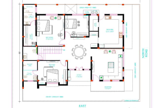 provide 2d layout  plan for your home
