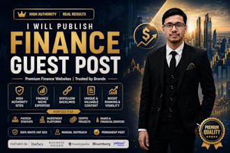 publish finance guest post on premium sites with do follow authority backlinks