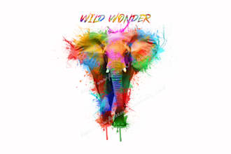 do trendy watercolor t shirt design and watercolor art