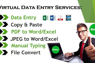 do data entry, typing, copy paste job
