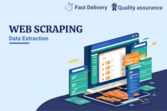 do web scraping, extract email and data from google maps or website to automate