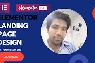 develop a impressive landing page with elementor pro
