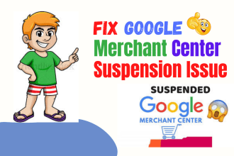 fix google merchant center suspension and misrepresentation issue
