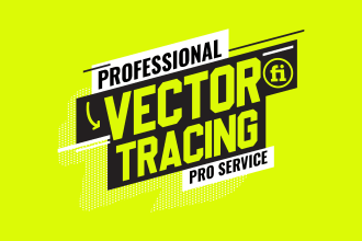 manually vector tracing, convert, rework, redraw logo professionally