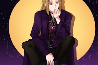 draw beautiful anime art illustrations for you