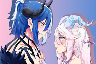 draw beautiful anime art illustrations for you