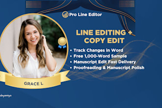 professionally line edit and copy edit your book manuscript