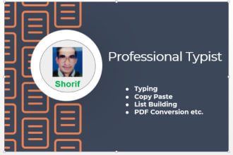 do any data entry and web research, typing, copy paste, list building