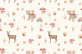 create a seamless pattern design or illustration for you