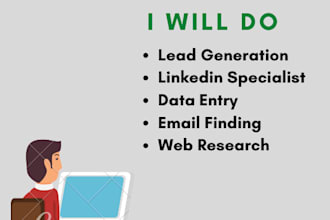 be your virtual assistant for data entry, copy paste, and b2b lead generation
