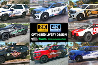 design custom livery for fivem ems, police, sports vehicles