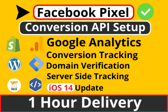 setup meta facebook pixel conversion API ecommerce tracking google analytics 4